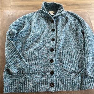 Cozy Blue Button-Up Cardigan